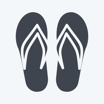 Icon Flip Flops. suitable for Summer symbol. glyph style. simple design editable. design template vector. simple illustration vector