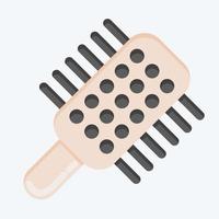Icon Hair Brush. suitable for Barbershop symbol. flat style. simple design editable. design template vector. simple illustration vector