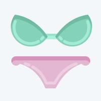 ropa de traje de icono. adecuado para el símbolo de verano. estilo plano diseño simple editable. vector de plantilla de diseño. ilustración sencilla