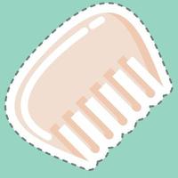 Sticker line cut Comb. suitable for Barbershop symbol. simple design editable. design template vector. simple illustration vector