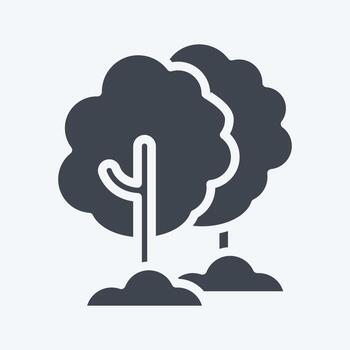 Icon Tree. suitable for Garden symbol. glyph style. simple design editable. design template vector. simple illustration vector