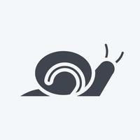 Icon Snail. suitable for Garden symbol. glyph style. simple design editable. design template vector. simple illustration vector