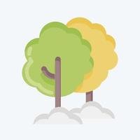 Icon Tree. suitable for Garden symbol. flat style. simple design editable. design template vector. simple illustration vector