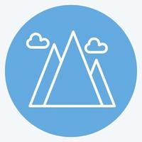 Icon Mountain. suitable for Summer symbol. blue eyes style. simple design editable. design template vector. simple illustration vector