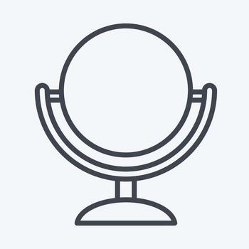 Icon Mirror. suitable for Barbershop symbol. line style. simple design editable. design template vector. simple illustration vector