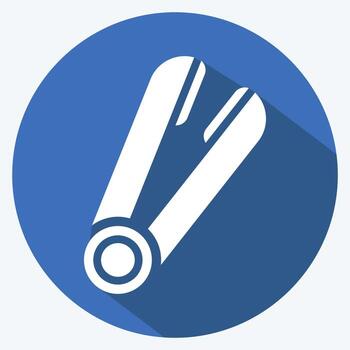 Icon Styling Iron. suitable for Barbershop symbol. long shadow style. simple design editable. design template vector. simple illustration vector