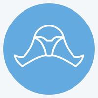 Icon Detachable Hood. suitable for sportswear symbol. blue eyes style. simple design editable. design template vector. simple illustration vector