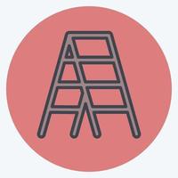 Icon Stepladder. suitable for Paint Art Tools symbol. color mate style. simple design editable. design template vector. simple illustration vector