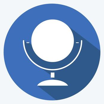 Icon Mirror. suitable for Barbershop symbol. long shadow style. simple design editable. design template vector. simple illustration vector