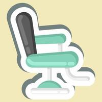 Sticker Barber Chair. suitable for Barbershop symbol. simple design editable. design template vector. simple illustration vector