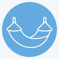 Icon Hammock. suitable for Summer symbol. blue eyes style. simple design editable. design template vector. simple illustration vector