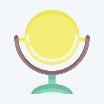 Icon Mirror. suitable for Barbershop symbol. flat style. simple design editable. design template vector. simple illustration vector