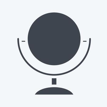 Icon Mirror. suitable for Barbershop symbol. glyph style. simple design editable. design template vector. simple illustration vector