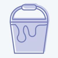 Icon Paint Bucket. suitable for Paint Art Tools symbol. two tone style. simple design editable. design template vector. simple illustration vector