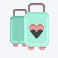 Icon Suitcase. suitable for Summer symbol. flat style. simple design editable. design template vector. simple illustration vector