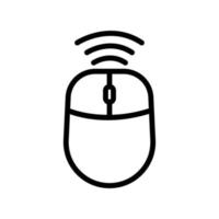 Computer mouse icon with signal. icon related to technology. smart device. line icon style. Simple design editable vector
