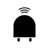 Charger icon with signal. icon related to electronic, technology, smart device. Glyph icon style, solid. Simple design editable vector