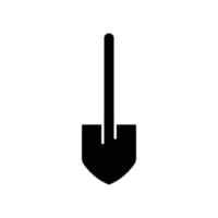 Shovel tool icon. icon related to construction, labor day. Glyph icon style, solid. Simple design editable vector