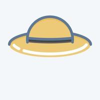 Icon Hat. suitable for Summer symbol. doodle style. simple design editable. design template vector. simple illustration vector