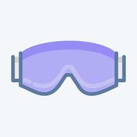 Icon Goggle Glass Pocket. suitable for sportswear symbol. doodle style. simple design editable. design template vector. simple illustration vector