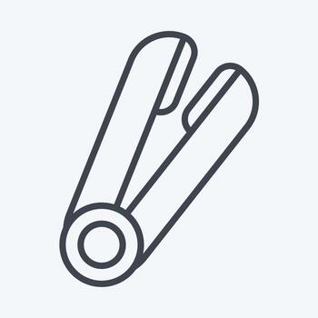 Icon Styling Iron. suitable for Barbershop symbol. line style. simple design editable. design template vector. simple illustration vector