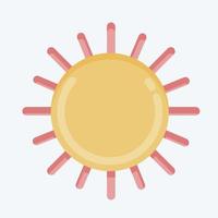 Icon Sun. suitable for Summer symbol. flat style. simple design editable. design template vector. simple illustration vector