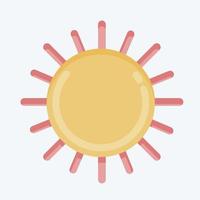 Icon Sun. suitable for Summer symbol. flat style. simple design editable. design template vector. simple illustration vector