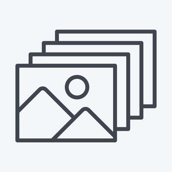 Icon Gallery. suitable for Paint Art Tools symbol. line style. simple design editable. design template vector. simple illustration vector