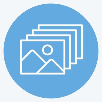 Icon Gallery. suitable for Paint Art Tools symbol. blue eyes style. simple design editable. design template vector. simple illustration vector