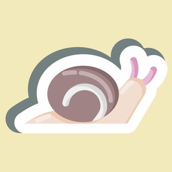 Sticker Snail. suitable for Garden symbol. simple design editable. design template vector. simple illustration vector