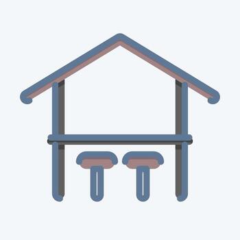 Icon Bar. suitable for Summer symbol. doodle style. simple design editable. design template vector. simple illustration vector