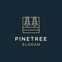 Tree pine logo vector design template