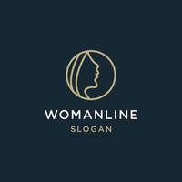 Woman logo icon design template vector illustration