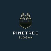 Tree pine logo vector design template