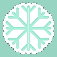 Sticker line cut Snow Proof. suitable for sportswear symbol. simple design editable. design template vector. simple illustration vector