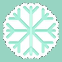 Línea adhesiva cortada a prueba de nieve. adecuado para el símbolo de ropa deportiva. diseño simple editable. vector de plantilla de diseño. ilustración sencilla