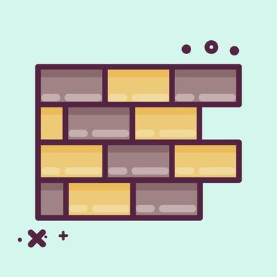 Icon Brickwork. suitable for Paint Art Tools symbol. MBE style. simple design editable. design template vector. simple illustration