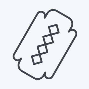 Icon Razor Blade. suitable for Barbershop symbol. line style. simple design editable. design template vector. simple illustration vector