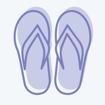 Icon Flip Flops. suitable for Summer symbol. two tone style. simple design editable. design template vector. simple illustration vector