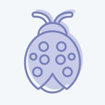 Icon Ladybug. suitable for Garden symbol. two tone style. simple design editable. design template vector. simple illustration vector