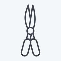 Icon Garden Scissors. suitable for Garden symbol. line style. simple design editable. design template vector. simple illustration vector