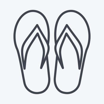 Icon Flip Flops. suitable for Summer symbol. line style. simple design editable. design template vector. simple illustration vector