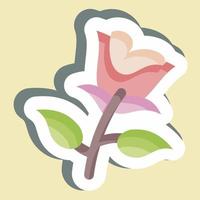 Sticker Rose. suitable for Garden symbol. simple design editable. design template vector. simple illustration vector