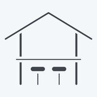 Icon Bar. suitable for Summer symbol. glyph style. simple design editable. design template vector. simple illustration vector