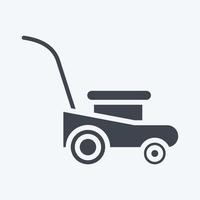 Icon Mower. suitable for Garden symbol. glyph style. simple design editable. design template vector. simple illustration vector