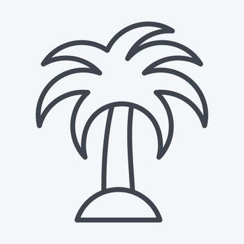 Icon Palm. suitable for Summer symbol. line style. simple design editable. design template vector. simple illustration vector