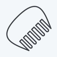 Icon Comb. suitable for Barbershop symbol. line style. simple design editable. design template vector. simple illustration vector