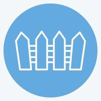 Icon Fence. suitable for Garden symbol. blue eyes style. simple design editable. design template vector. simple illustration vector
