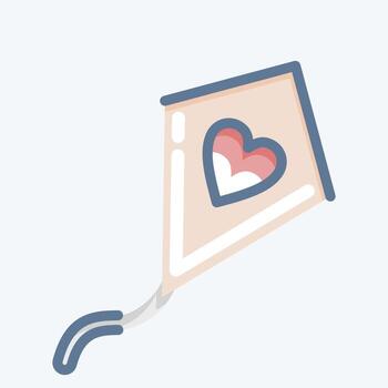 Icon Kite. suitable for Summer symbol. doodle style. simple design editable. design template vector. simple illustration vector