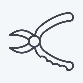 Icon Pruners. suitable for Garden symbol. line style. simple design editable. design template vector. simple illustration vector